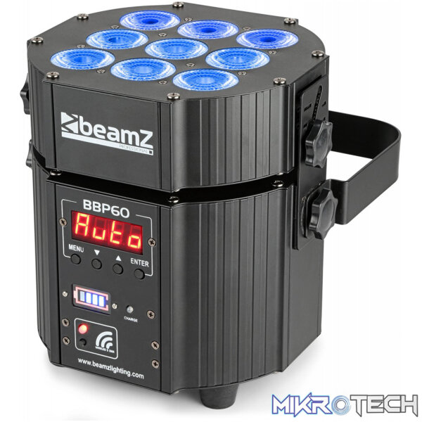 Beamzpro Bbp60 Led Uplight Ip20 9X 12W Rgbawuv [6 In A Flightcase] - Image 5