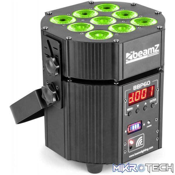 Beamzpro Bbp60 Led Uplight Ip20 9X 12W Rgbawuv [6 In A Flightcase] - Image 6