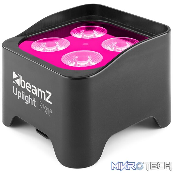 Beamz Bbp90 Led Battery Uplight Par Ip20 4X 4W Rgbuv - Image 3