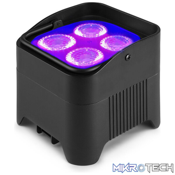 Beamz Bbp94W Led Battery Uplight Par Ip20 4X 12W Rgbawuv - Image 2