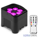 Beamz Bbp96S Led Battery Uplight Par Ip20 6X 12W Rgbawuv