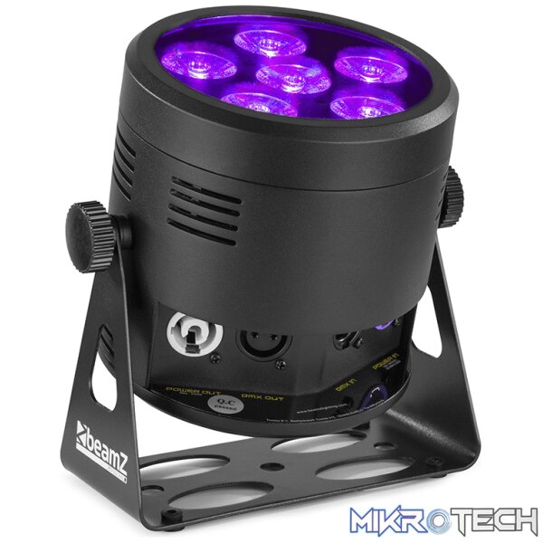 Beamzpro Bbp66 Led Battery Uplight Par Ip20 6X 6W Rgbw - Image 3