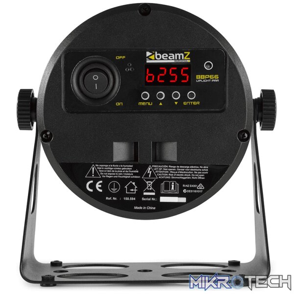 Beamzpro Bbp66 Led Battery Uplight Par Ip20 6X 6W Rgbw - Image 5