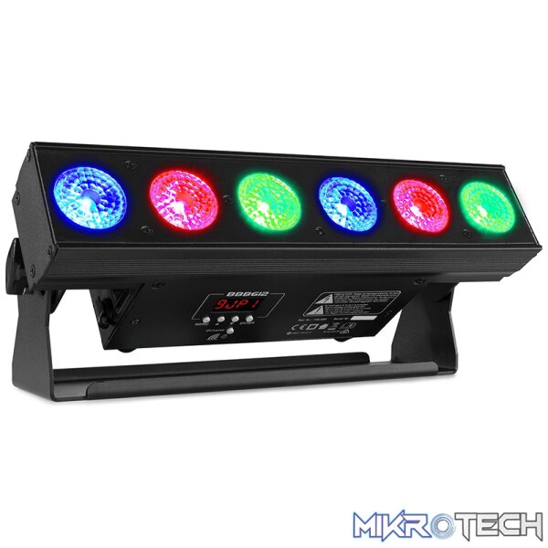 150596B_1 Beamz Bbb612 Led Battery Bar Ip20 6X 12W Rgbawuv - Image 1