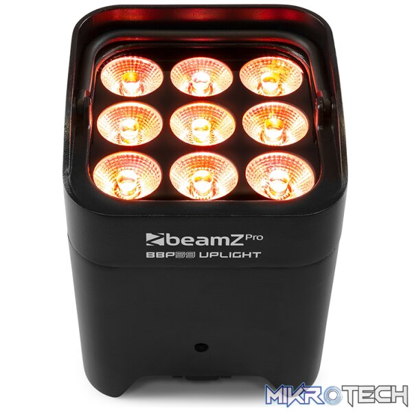 Beamzpro Bbp59 Led Battery Uplight Par Ip65 9X 12W Rgbawuv - Image 13