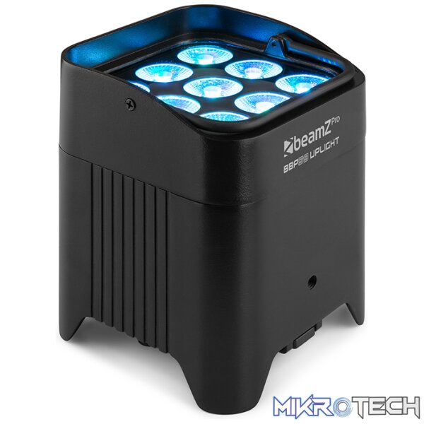 Beamzpro Bbp59 Led Battery Uplight Par Ip65 9X 12W Rgbawuv - Image 5