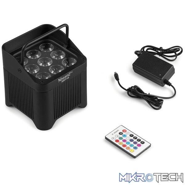Beamzpro Bbp48 Led Battery Uplight Par Ip65 9X 12W Rgbawuv - Image 7