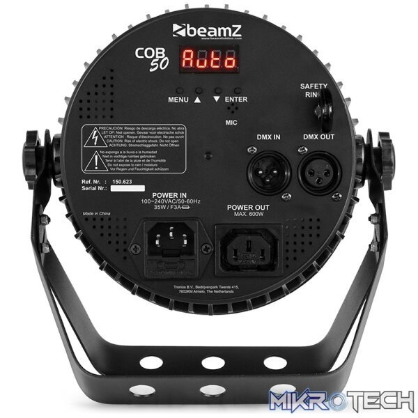 Beamz Cob50 Led Par Ip20 1X 50W Rgbaw - Image 3