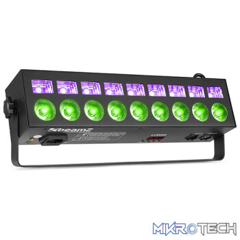 Beamz Lcb99 Led Bar 2-In-1 Effect Ip20 18X 3W/6W Rgbwuv