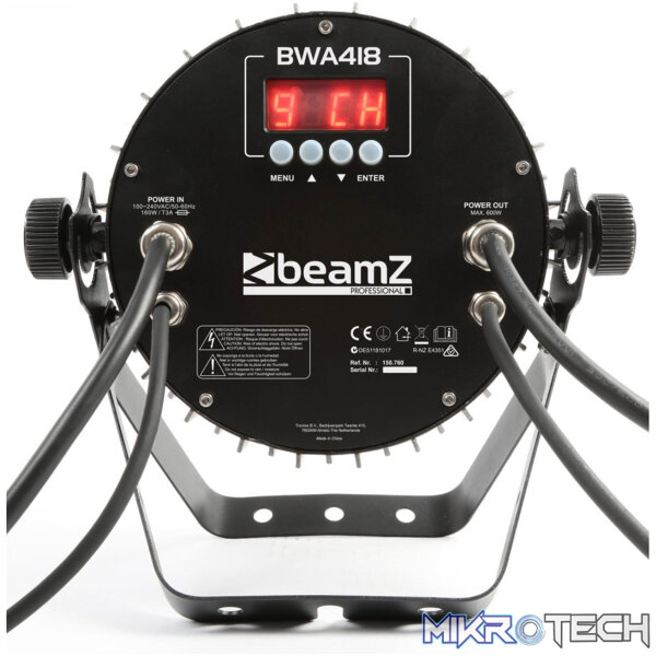 Beamzpro Bwa418 Led Par Ip65 18X 12W Rgbw - Image 3