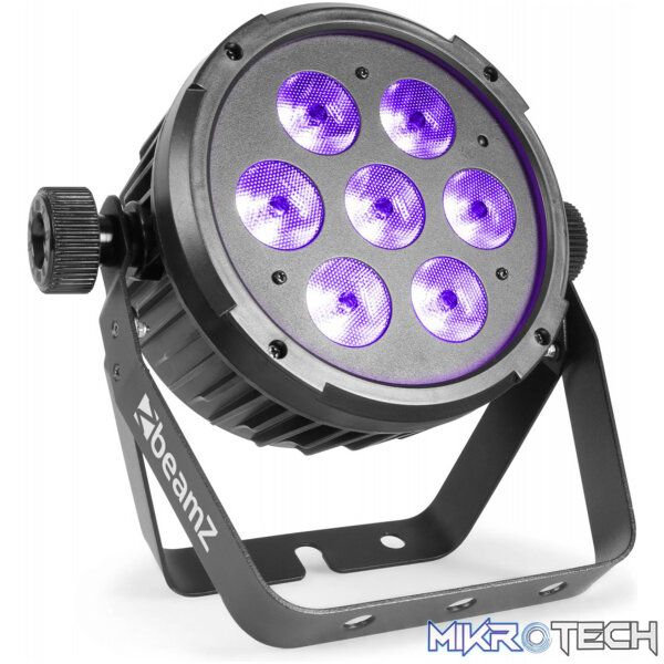 151308B_1 Beamz Bt280 Led Flat Par Ip20 7X 10W Rgbawuv - Image 1