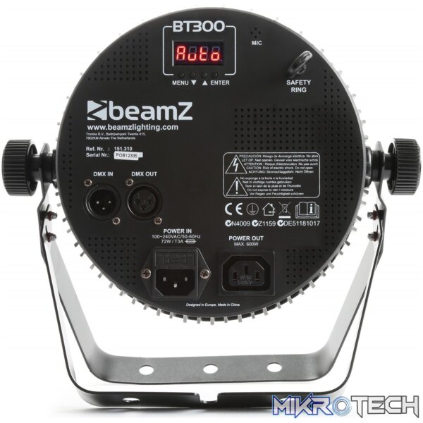 Beamz Bt300 Led Flat Par Ip20 12X 10W Rgbawuv - Image 3