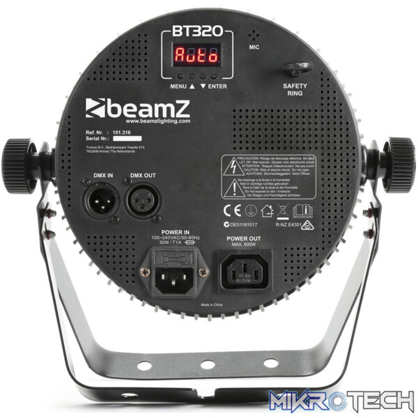 Beamz Bt320 Led Flat Par 18X 6W Rgbw - Image 3