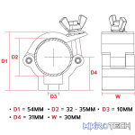 Beamz - Bc35B-75 Aluminium Half Coupler - Image 4