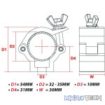 Beamz - Bc35-75 Aluminium Half Coupler - Image 4