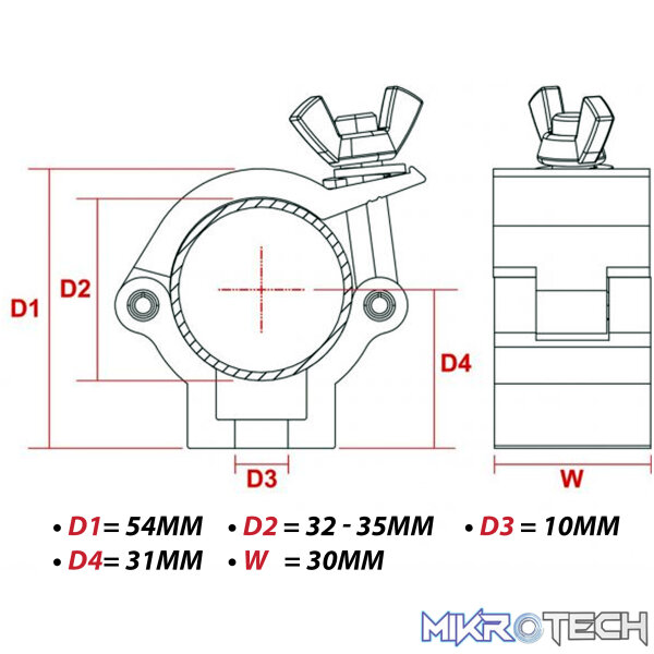 Beamz - Bc35-75 Aluminium Half Coupler - Image 4