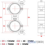 Beamz - Bc50-100D Aluminium Swivel Coupler - Image 4