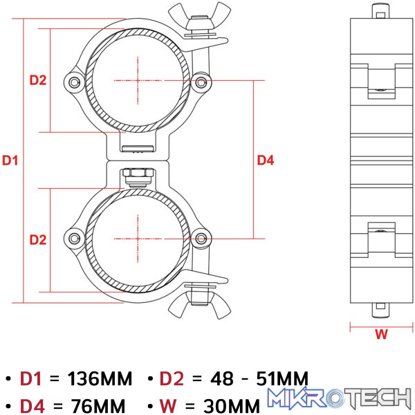 Beamz - Bc50-100D Aluminium Swivel Coupler - Image 4