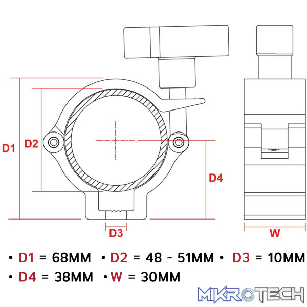 Beamz - Bc50-100N Aluminium Half Coupler - Image 4