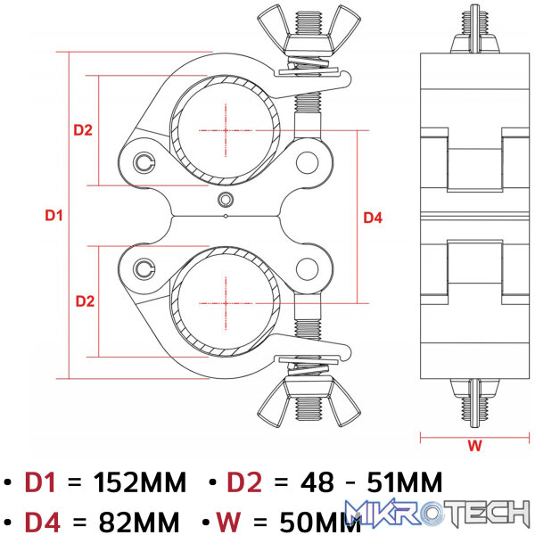 Beamz - Bc50-500D Aluminium Swivel Coupler - Image 4