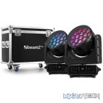 Beamzpro Nereid1940 Led Moving Head Bee Eye Zoom Ip65 19X 40W Rgbw [2 Pieces In Flightcase]