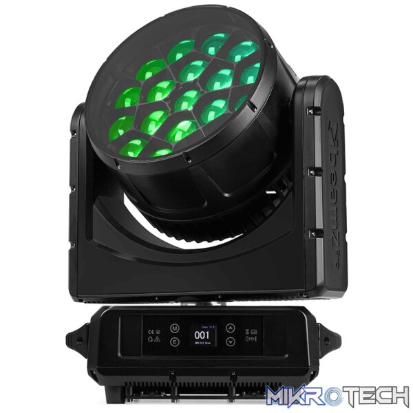 Beamzpro Nereid1940 Led Moving Head Bee Eye Zoom Ip65 19X 40W Rgbw [2 Pieces In Flightcase] - Image 4