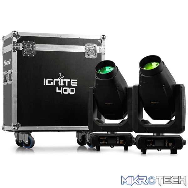 Beamzpro Ignite400 Led Moving Head Beam-Spot-Wash 1X 400W [2 In A Flightcase] - Image 2