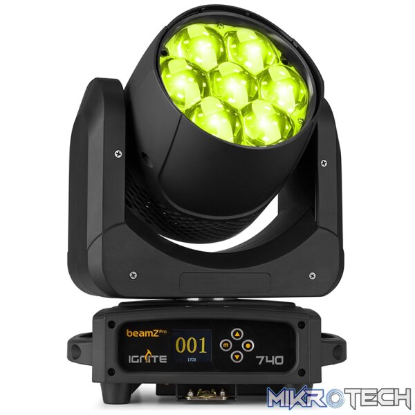 152120B_1 Beamzpro Ignite740 Led Moving Head Wash Zoom 7X 40W Rgbw - Image 1