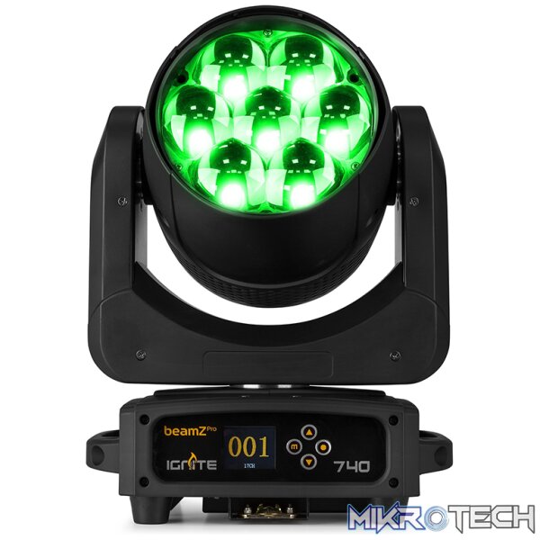 Beamzpro Ignite740 Led Moving Head Wash Zoom 7X 40W Rgbw - Image 3