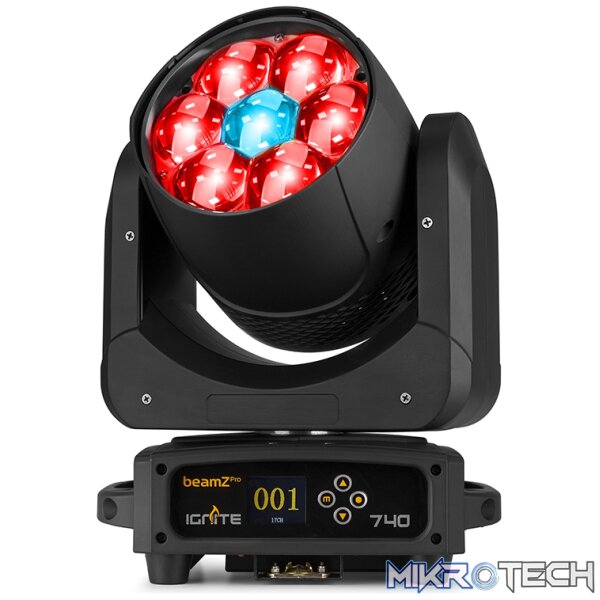 Beamzpro Ignite740 Led Moving Head Wash Zoom 7X 40W Rgbw - Image 4