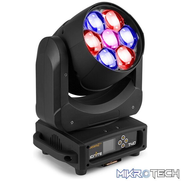 Beamzpro Ignite740 Led Moving Head Wash Zoom 7X 40W Rgbw - Image 5