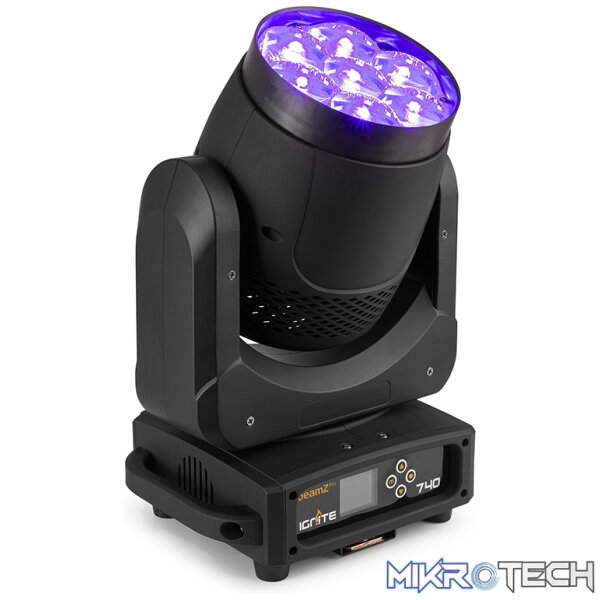 Beamzpro Ignite740 Led Moving Head Wash Zoom 7X 40W Rgbw - Image 7