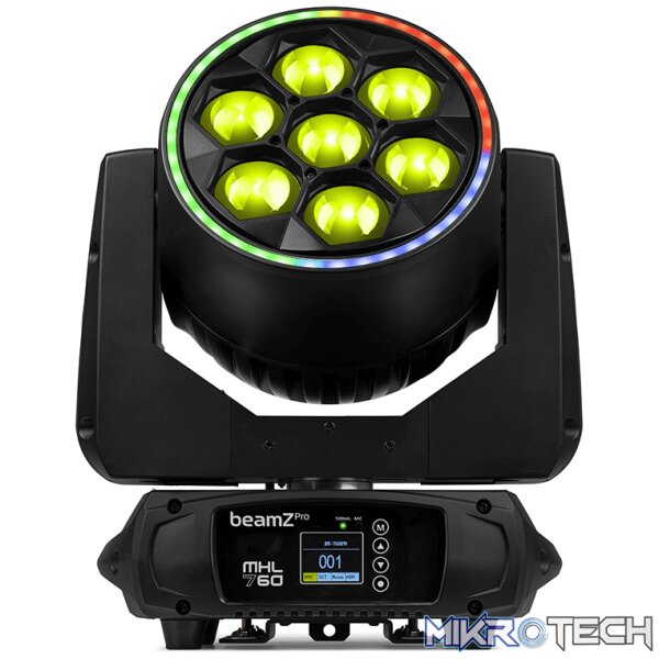 152126B_1 Beamzpro Mhl760 Led Moving Head Bee Eye Zoom 7X 60W Rgbw - Image 1