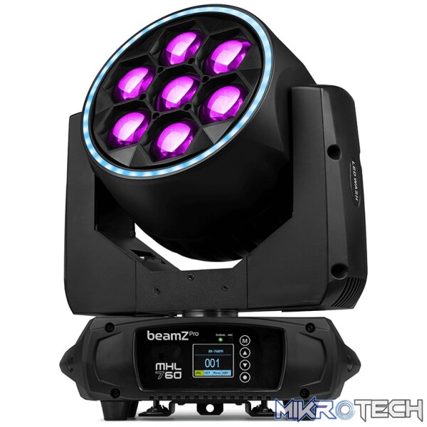 Beamzpro Mhl760 Led Moving Head Bee Eye Zoom 7X 60W Rgbw - Image 2