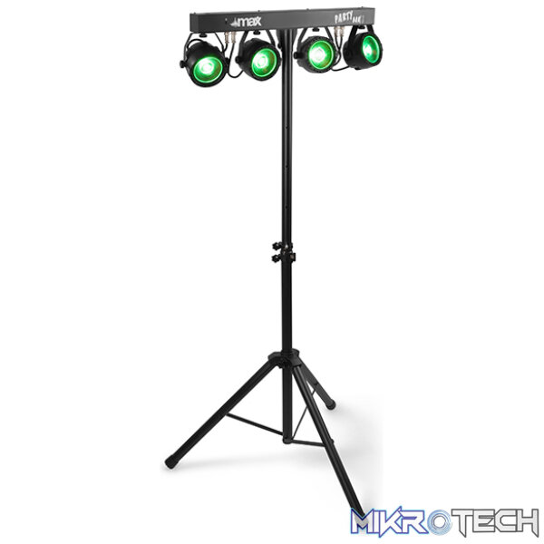 153010B_1 Beamz Partybar11 Set 4 X Cob Par 4X 20W Rgb - Image 1
