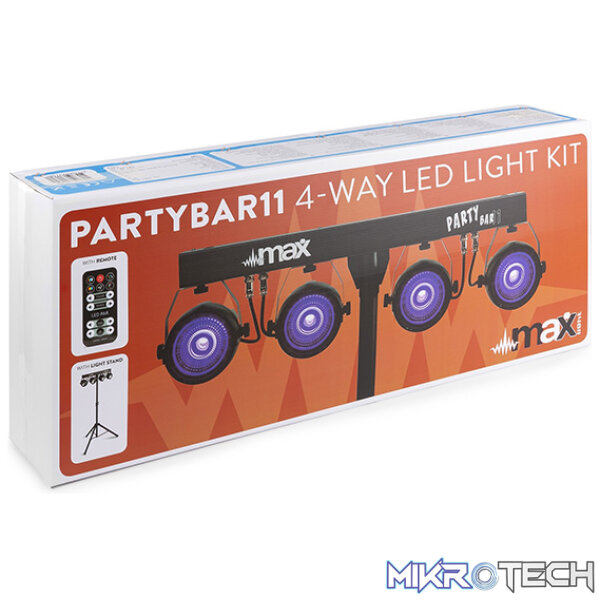 Beamz Partybar11 Set 4 X Cob Par 4X 20W Rgb - Image 11