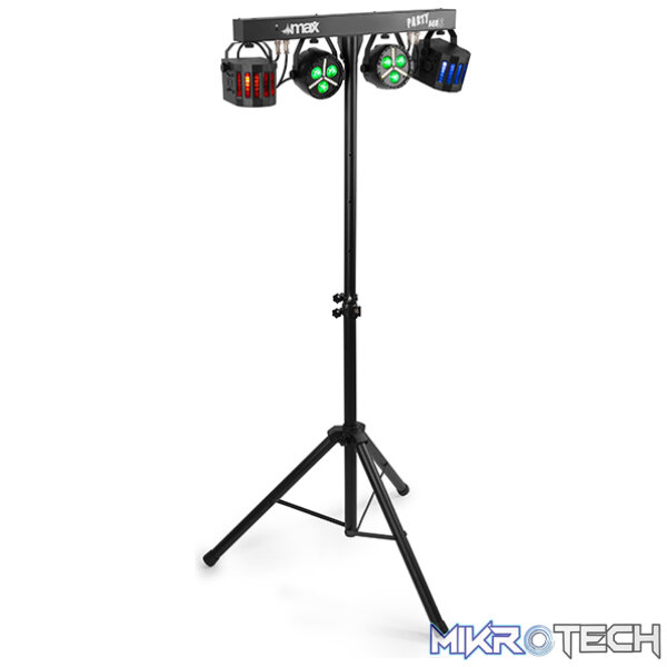 153012B_1 Beamz Partybar12 Set 2X Par And 2 X Derby Rgbw - Image 1