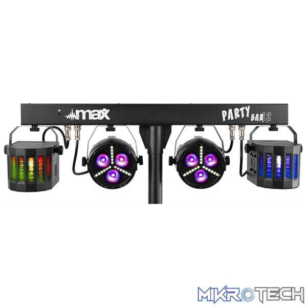 Beamz Partybar12 Set 2X Par And 2 X Derby Rgbw - Image 3