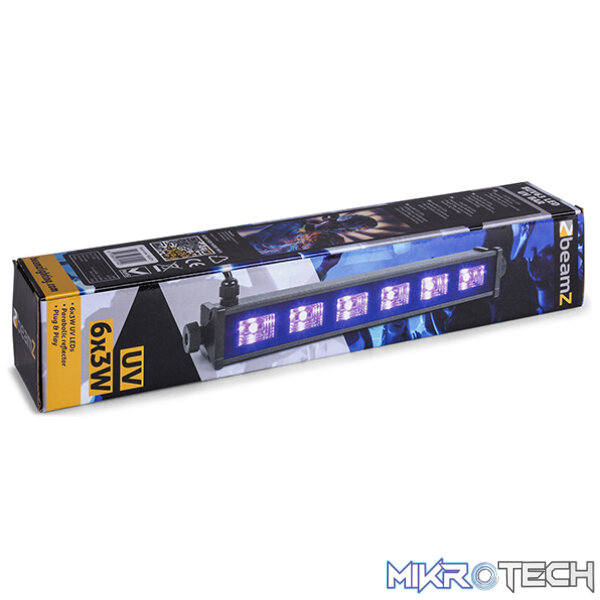 Beamz Buv63 Led Bar 6X 3W Uv - Image 5