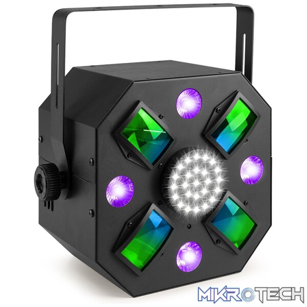 153600B_1 Beamz Multiace3 Led Effect Strobe 25X 0.5W Led 10X 3W Rgbawuvp - Image 1