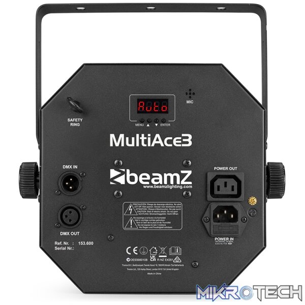 Beamz Multiace3 Led Effect Strobe 25X 0.5W Led 10X 3W Rgbawuvp - Image 4