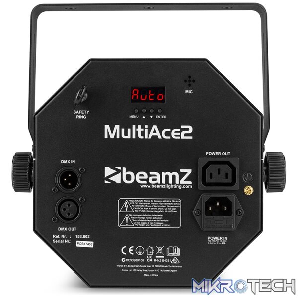 Beamz Multiace2 Led Effect Strobe 36X 0.2W Led 5X 4W Rgbwuv - Image 6