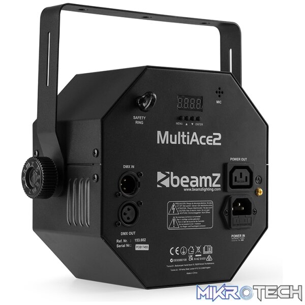 Beamz Multiace2 Led Effect Strobe 36X 0.2W Led 5X 4W Rgbwuv - Image 7