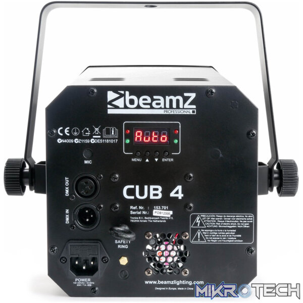 Beamz Cub4 Ii Led Quad Derby With Moonflower - Image 3