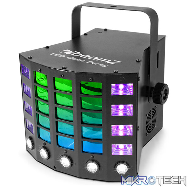 Beamz Led Gobo Derby With Uv And Strobe 5X 3W Led 16X 3W Rgbawuv - Image 2