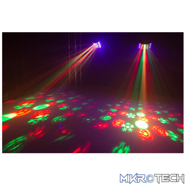 Beamz Led Gobo Derby With Uv And Strobe 5X 3W Led 16X 3W Rgbawuv - Image 8