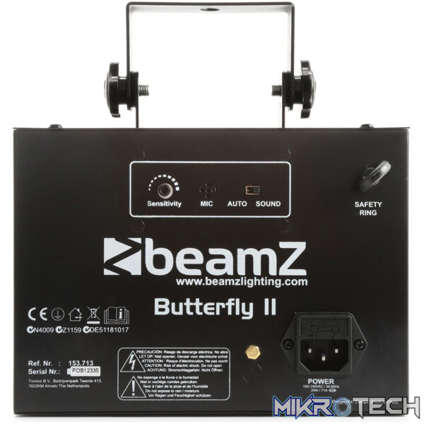 Beamz Butterfly Ii Led Mini Derby 6X 3W Rgbawuvp - Image 2