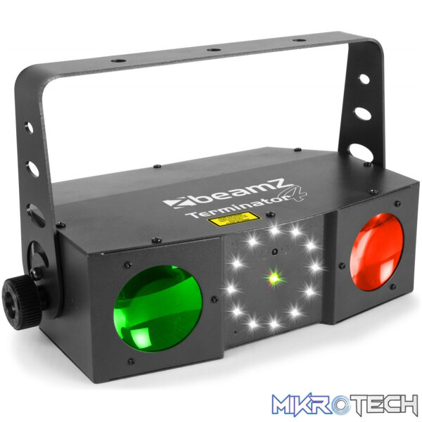 153716B_1 Beamz Terminator Iv Led Double Moon With Laser And Strobe 12X 1W Rgbw - Image 1