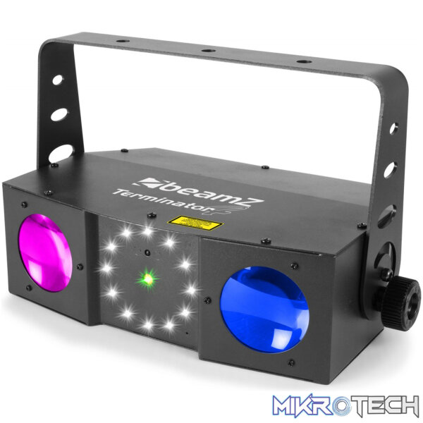 Beamz Terminator Iv Led Double Moon With Laser And Strobe 12X 1W Rgbw - Image 2