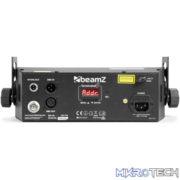 Beamz Terminator Iv Led Double Moon With Laser And Strobe 12X 1W Rgbw - Image 3